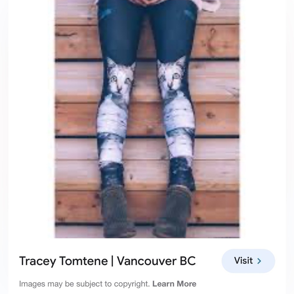 Tracey Tomtene Bali Cat Yoga leggings NEW Small
